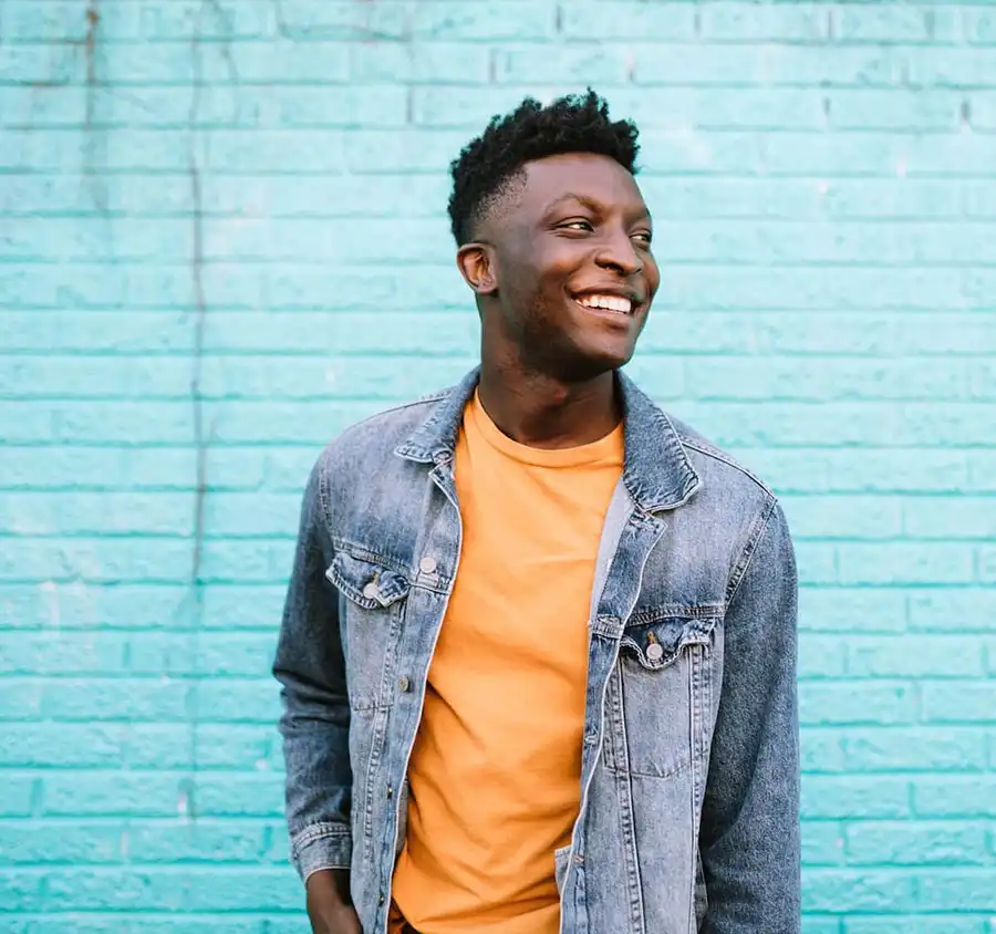 African American male smiling