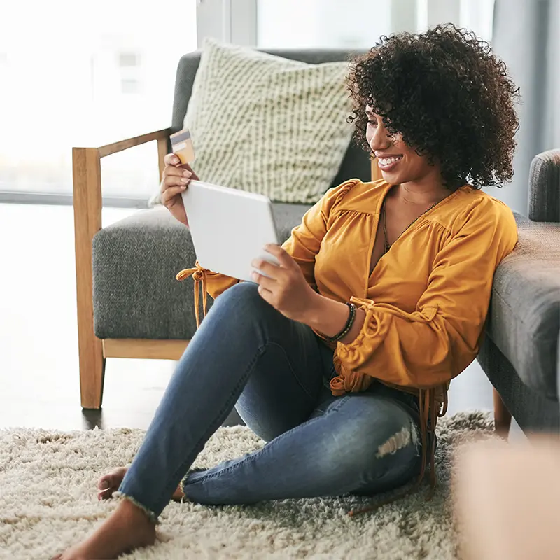 African American woman on laptop